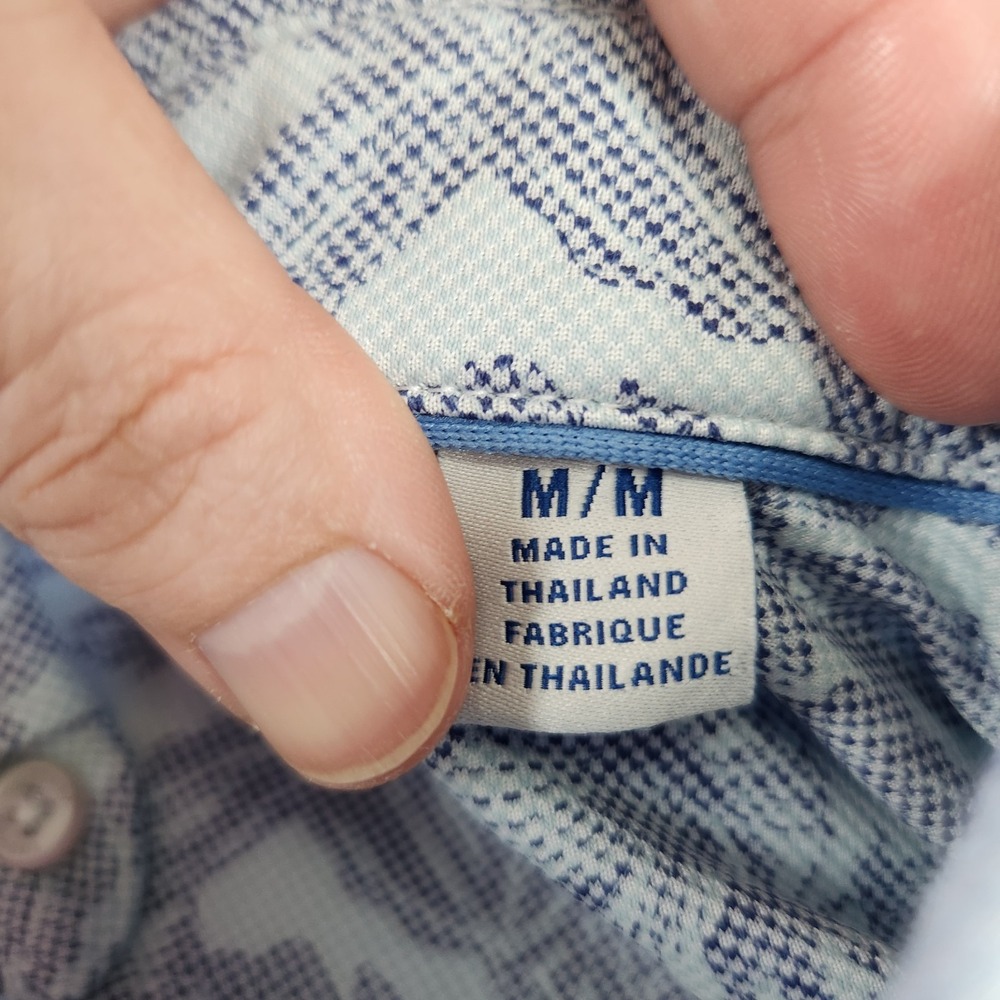 Tommy Bahama Shirt Mens Medium Gray Floral San Lucio Stretch Supima Island Zone - Picture 3 of 9